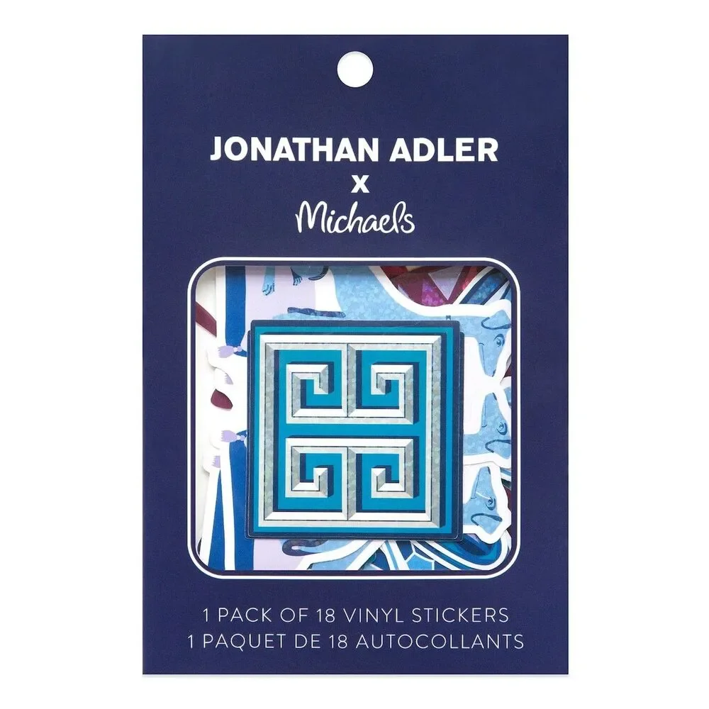 Jonathan Adler Michaels Sticker Set of 18 Deco Vinyl Stickers Limited Fast Ship